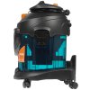 Строительный пылесос Bort BSS-1415-Aqua черный/синий, 200/1400 Вт, уборка сухая/влажная, пылесборник мешок/контейнер, 15 л