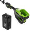 Триммер аккумуляторный GreenWorks GD82LTk5, 82V, 40 см, бесщеточный, с 1хАКБ 5 А·ч и ЗУ (2110607UB)