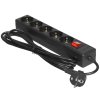 Сетевой фильтр Perfeo "POWER+",PF_A4660 (3,0м, 5 розеток, черный (PF-PP-5/3,0-B))