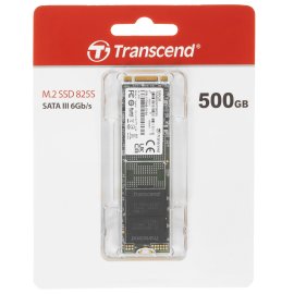 Накопитель SSD M.2 Transcend 500Gb MTS825 TS500GMTS825S (SATA3, up to 530/480MBs, 3D NAND, 180TBW, 22x80мм)
