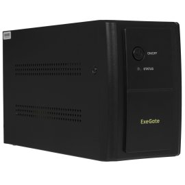 Источник бесперебойного питания ExeGate Power Back BNB-650.LED.AVR.EURO.RJ.USB 650VA/360W, LED, AVR,2 евророзетки, RJ45/11, USB, черный