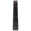 Блок розеток горизонтальный ExeGate ServerPro PDU-19H605 Al-6S-C14-SW-O, 19", 1U, Алюминий, 6 Schuko, С14, выкл. с подсветкой, защита от перегрузки, черный