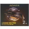 Накопитель SSD ADATA LEGEND 900 PRO, 2000Gb, M.2(22x80мм), NVMe 1.4, PCIe 4.0 x4, 3D NAND, R/W 7400/6500Mb/s, IOPs н.д./н.д., TbW 1200, DWPD 0.3 (5 лет)