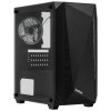 Компьютерный корпус Minitower ExeGate EX294384RUS Mistery R2 (mATX, без БП, 2*USB+1*USB 3.0, аудио, черный, 1 вент. 12см с RGb подсветкой и полоса на передней панели, боковая панель - закаленное стекло)
