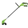 Триммер Greenworks 25см, авт., 24V, с АБ 2 А.ч. и ЗУ слайдер 2,0А 2107207SA