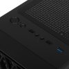 Компьютерный корпус Miditower ExeGate EVO-8243 (ATX, без БП, 2*USB+1*USB 3.0, черный, 3 вент. с RGb подсветкой, боковая панель - закаленное стекло)