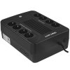 Источник бесперебойного питания SMARTWATT UPS SAFE PRO 800, 800/480 ВА/Вт, напольный/настенный, линейно-интерактивный, LED индикация, Shuko CEE7/4 - 8 шт. (4 шт. с резервным питанием, 4 шт. - сетевой фильтр)