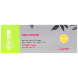 Картридж лазерный Cactus CS-PH6000M (106R01632) пурпурный (1000 стр.) для Xerox 6000/6010
