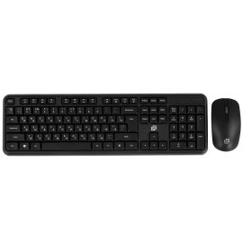 Беспроводной набор Sven ножничная клавиатура + мышь KB-C2550W черный (109 кл.,12Fn, 1000DPI, 2+1 кл.)