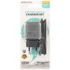 Сетевое зарядное устройство BOROFONE BA46A Premium, один порт USB, один порт Type-C, PD, 18W, 5V, 3.0A, черный