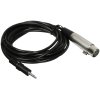 Кабель AUX GoPower Jack 3.5мм (m)-XLR 3м ПВХ черный Premium Zip-Lock c подвесом (1/50)