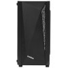 Компьютерный корпус Minitower ExeGate Mistery R2-NPX600 (mATX, БП 600NPX с вент. 12 см, 2*USB+1*USB 3.0, аудио, черный, 1 вент. 12см с RGb подсветкой и полоса на передней панели, боковая панель - закаленное стекло)
