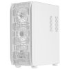 Компьютерный корпус Ginzzu GL 390 боковая дверца закаленное стекло на петлях на магнитах, controller CRC10, 4* 12R6W FAN 12CM RGb белый