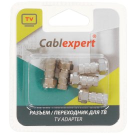 Коннектор Cablexpert F SPL6-02, для кабеля RG6, 5шт, с уплот. рез. кольцом