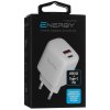 Сетевое зарядное устройство Qumo Energy PD 35W (Charger 0074), два порта: Type-C PD + Type-C PD, белый
