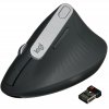 Мышь беспроводная/проводная Logitech MX Vertical графитовый, 4000 dpi, радиоканал, Bluetooth, USB, кнопки - 6