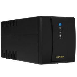 Источник бесперебойного питания ExeGate Power Back BNB-650.LED.AVR.EURO.RJ.USB 650VA/360W, LED, AVR,2 евророзетки, RJ45/11, USB, черный