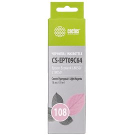Чернила Cactus CS-EPT09C64 108 светло-пурпурный 70мл для Epson Ecotank L8050/L18050