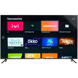 Телевизор BQ 50" 50FSF02B черный (РФ) DLED UHD 60Hz webOS