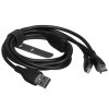Baseus Ultra-Fast One-for-Three Fast Charging Cable USBAtoM+L+C 3.5A 1.3Cosmic Black P10376303121-00