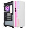 Компьютерный корпус GameMax Brufen C3 WP без БП, MidiT, ATX, Бело-роз, Зак. стекл., USB 3.0, 1*120; 1*140мм вент.