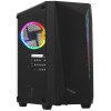Компьютерный корпус Minitower ExeGate Mistery R2-NPX400 (mATX, БП 400NPX с вент. 12 см, 2*USB+1*USB 3.0, аудио, черный, 1 вент. 12см с RGb подсветкой и полоса на передней панели, боковая панель - закаленное стекло)