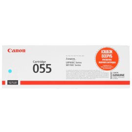 Тонер-картридж лазерный Canon 055 C голубой