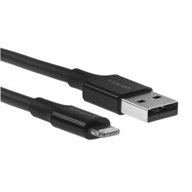 Кабель USB2.0 Гарнизон GCC-USB2-AP2CM-1M, Lightning/Type-C, 2.1А, 20W, PD/QC3.0, медь, 1м, черный, пакет