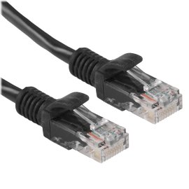 Патч-корд медный UTP Cablexpert PP10-3M/BK кат.5e, 3м, литой, многожильный, черный