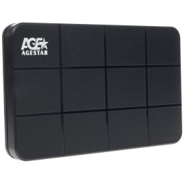 Внешний корпус для HDD AgeStar SUB2A8 SATA пластик/сталь черный 2.5"