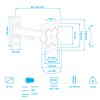 Кронштейн Arm media MARS-5 черный, 15 шт/уп. Кр. стал. настенный для TV 10"-32", max 25 кг, 4 ст св., нак. +5°-15°, пов. ±90° от ст. 62-194 мм. max VESA 100x100 мм.