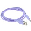 Кабель QUMO 32961 USB-A на Type-C, силиконовый, 1м, 3A, 18W (фиолетовый)
