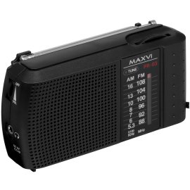 Радиоприемник Maxvi PR-03 grey (AM\FM, аналоговый тюнер, 2 х АА)