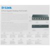 Коммутатор D-Link DGS-1008P/F3A, 8×1 Гбит/с, неуправляемый