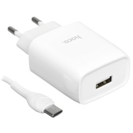 Сетевое зарядное устройство HOCO (6931474740526) C80A RAPIDO PD+QC3.0 + кабель 8PIN-TYPE-C белый