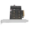 Переходник ORIENT C303E2 PCI-Ex8->2 x M.2 M-key NVMe SSD, тип 2230/2242/2260/2280/22110, 2 планки крепления в комплекте (31325)