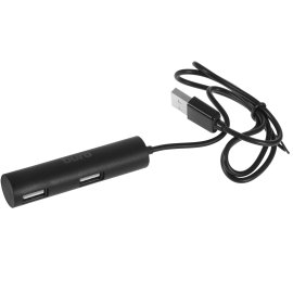 Разветвитель USB 2.0 Buro BU-HUB4-0.5L-U2.0 4порт. черный