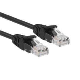 Патч-корд UTP Cablexpert PP6U-0.25M/BK кат.6, 0.25м, литой, многожильный, черный