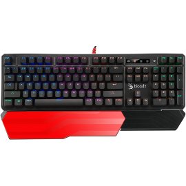 Клавиатура проводная A4 B975 механическая черный USB Gamer LED (подставка для запястий)