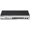 Коммутатор D-Link DGS-1210-10P/FL2A Управляемый L2 коммутатор с 8 портами 10/100/1000Base-T и 2 портами 1000Base-X SFP (8 портов PoE 802.3af/at, PoE бюджет 65 Вт)