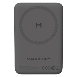 Мобильный аккумулятор Magssory PBN013m 10000mAh QC/PD 15W 3A USB-C беспров.зар. серый