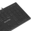 Клавиатура проводная Qumo office BASE K59, 104 клавиши, подсветка белого цвета, плетеный кабель, golden USB