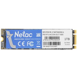 Накопитель SSD Netac NV2000, 1Tb, PCIe 3.0 x4, M.2 2280, NVMe, R/W 2500/2100