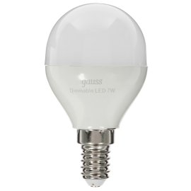 Лампа светодиодная Шар Gauss 7W 590lm 6500К E27 диммируемая LED
