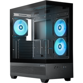 Компьютерный корпус Chieftec Vista черный без БП ATX 3x120мм 1xUSB2.0 1xUSB3.0 1xUSB3.1 audio bott PSU