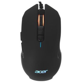 Мышь проводная Acer OMW160 черный, 6400 dpi, USB, кнопки - 8