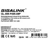 Коммутатор GIGALINK GL-SW-F005-08P - неуправляемый, 8 PoE (802.3af) порта 10/100Мбит/с до 250 метров cat.6, 2 Uplink порт 100Мбит/с