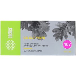 Картридж лазерный Cactus CS-CLT-Y407S желтый (1000 стр.) для Samsung CLP-325/CLX-3185