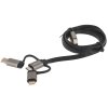 Кабель Crown USB - microUSB/USB Type-C/Lightning CMCU-3182 черный