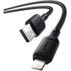 Baseus Silky Series Fast Charging Cable USB to iP 2.4A 1m Cluster Black